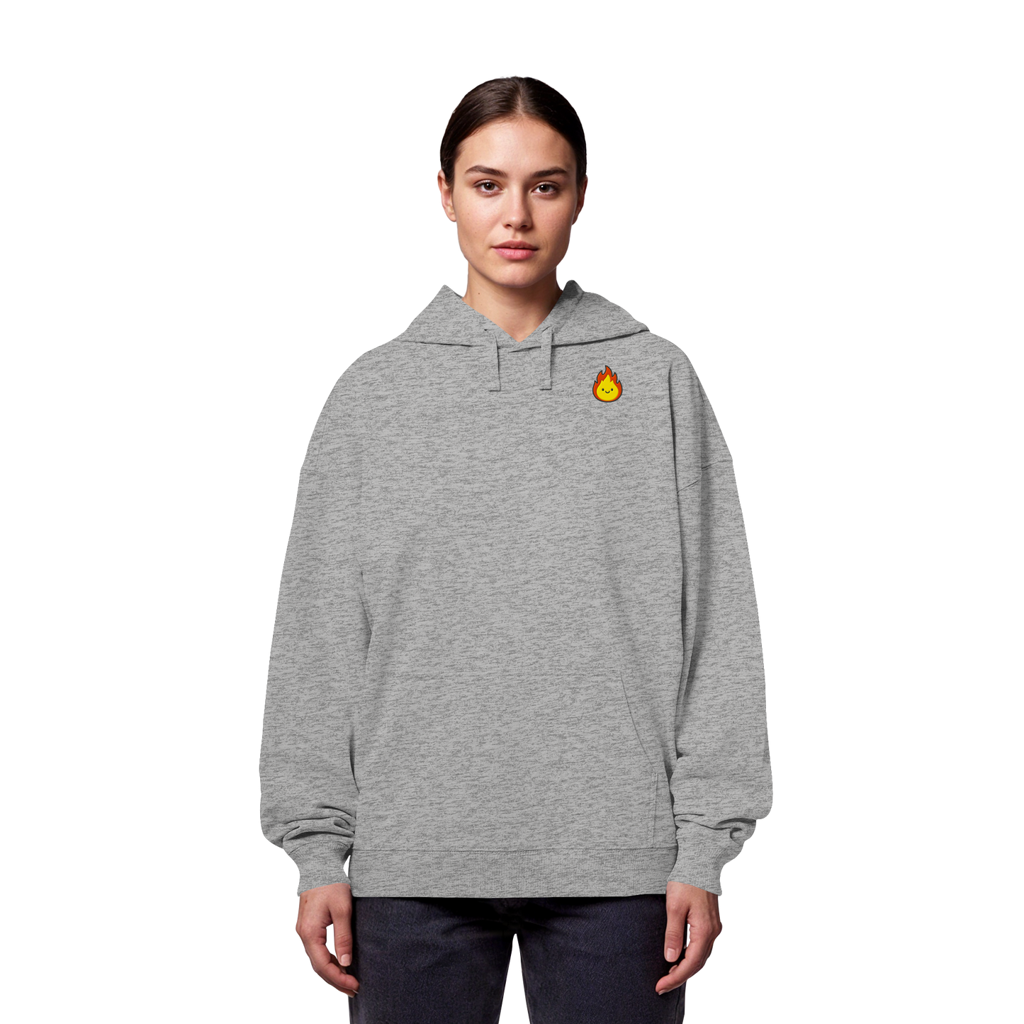 Happy Flame - Organic Oversize Hoodie