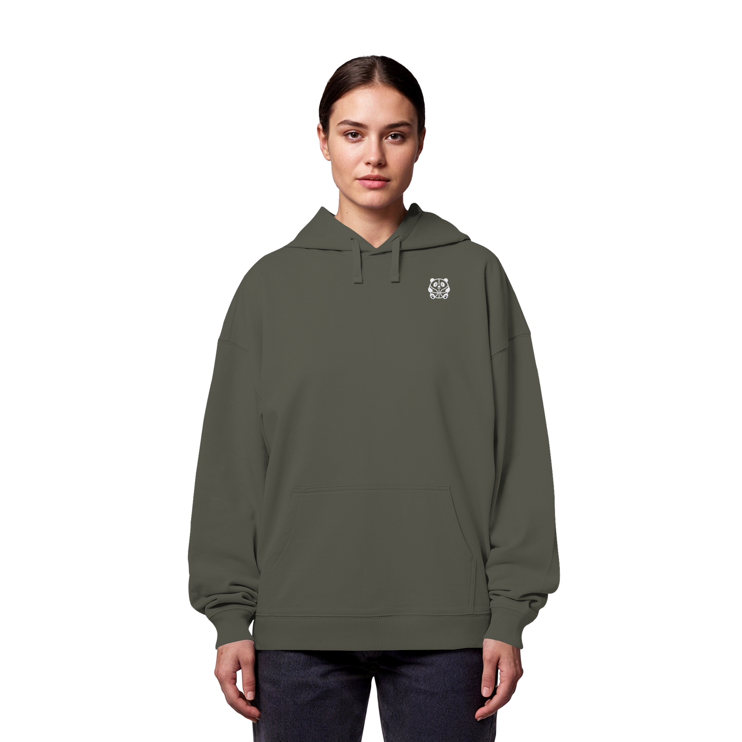 Basketball Panda Backprint - Organic Oversize Hoodie