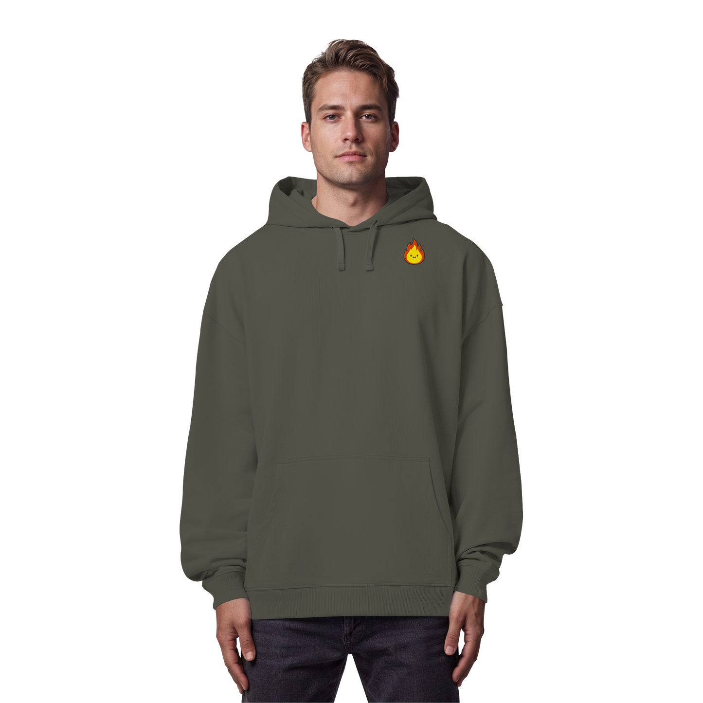 Happy Flame - Organic Oversize Hoodie