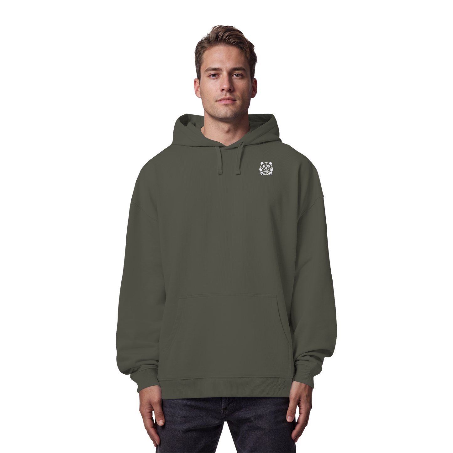 Basketball Panda Backprint - Organic Oversize Hoodie