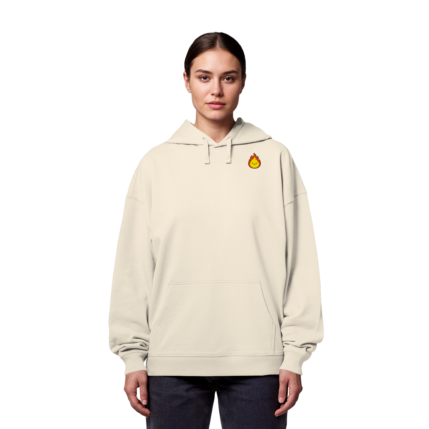 Happy Flame - Organic Oversize Hoodie