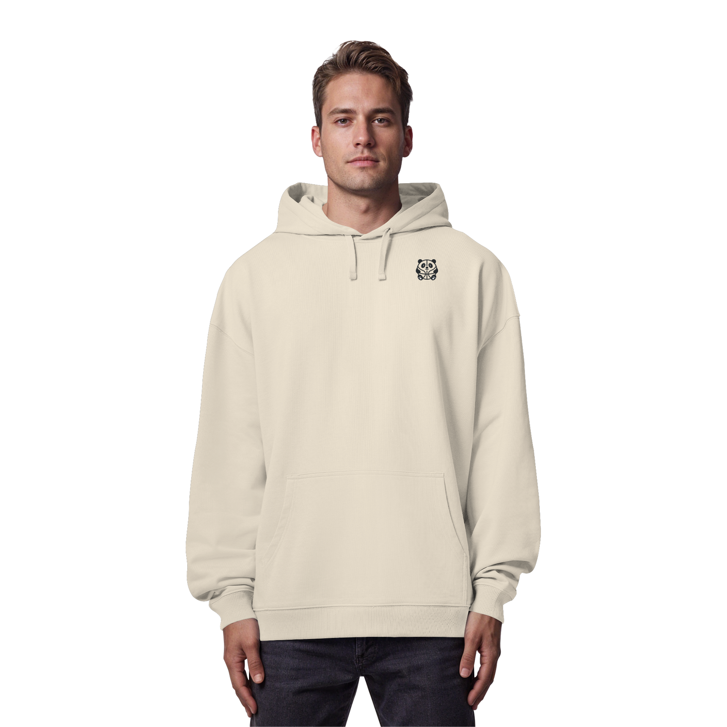 Basketball Panda Backprint - Organic Oversize Hoodie
