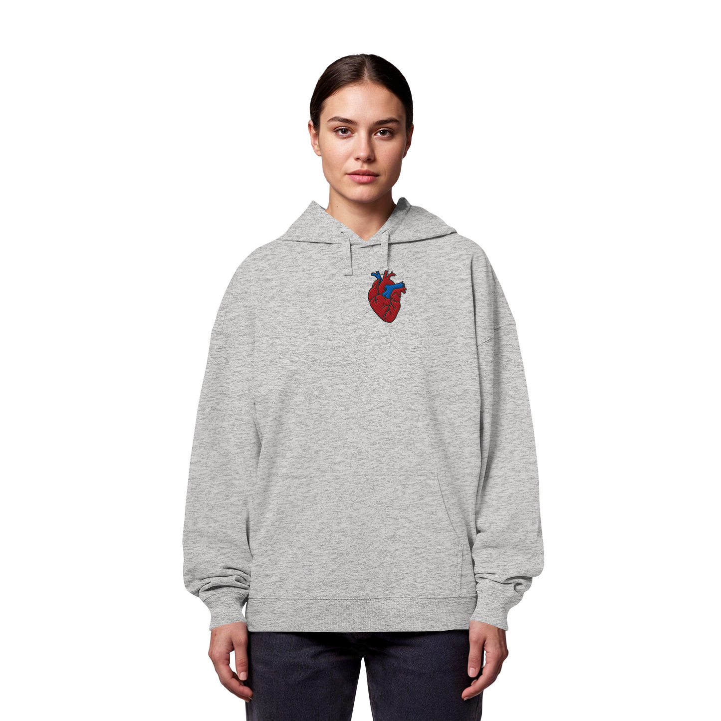 Anatomisch korrektes Herz - Organic Oversize Hoodie