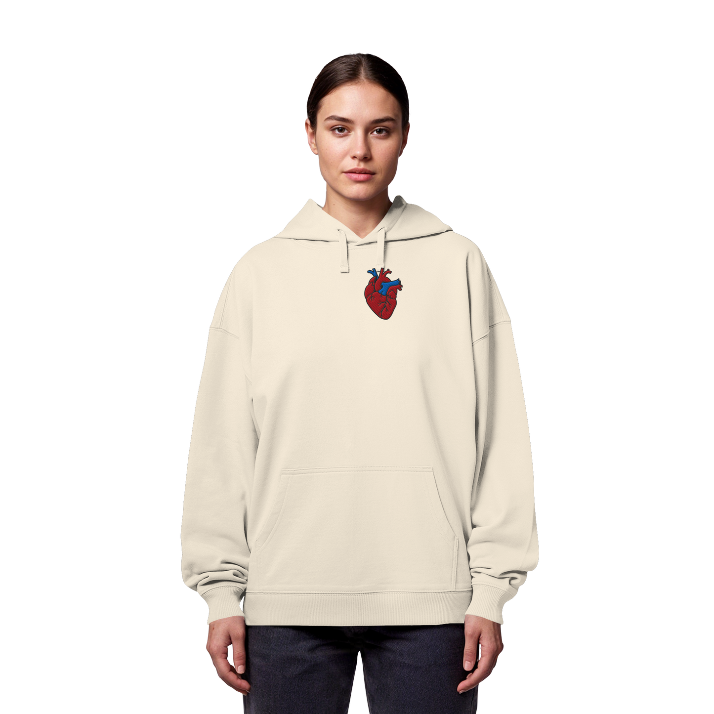 Anatomisch korrektes Herz - Organic Oversize Hoodie