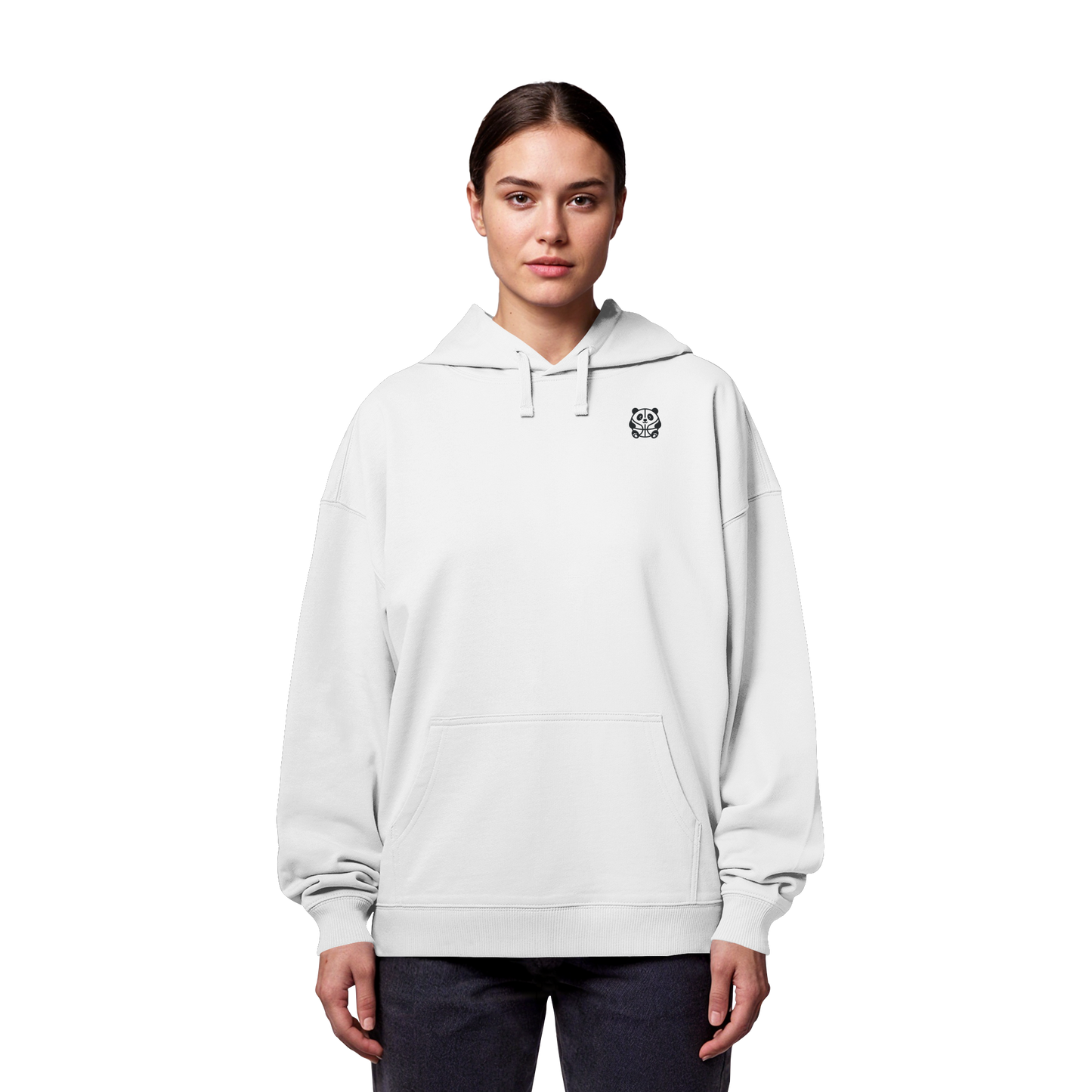 Basketball Panda Backprint - Organic Oversize Hoodie