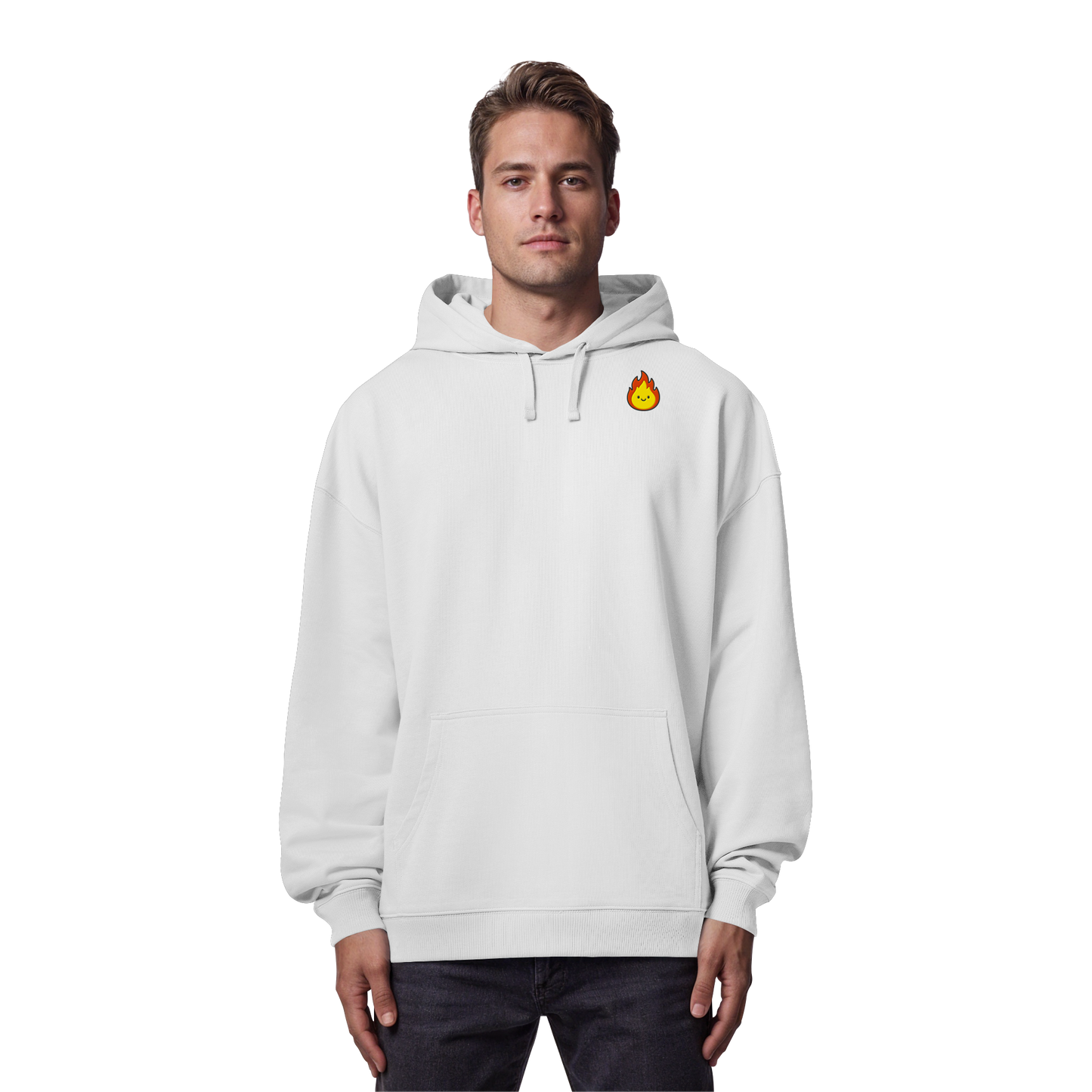 Happy Flame - Organic Oversize Hoodie