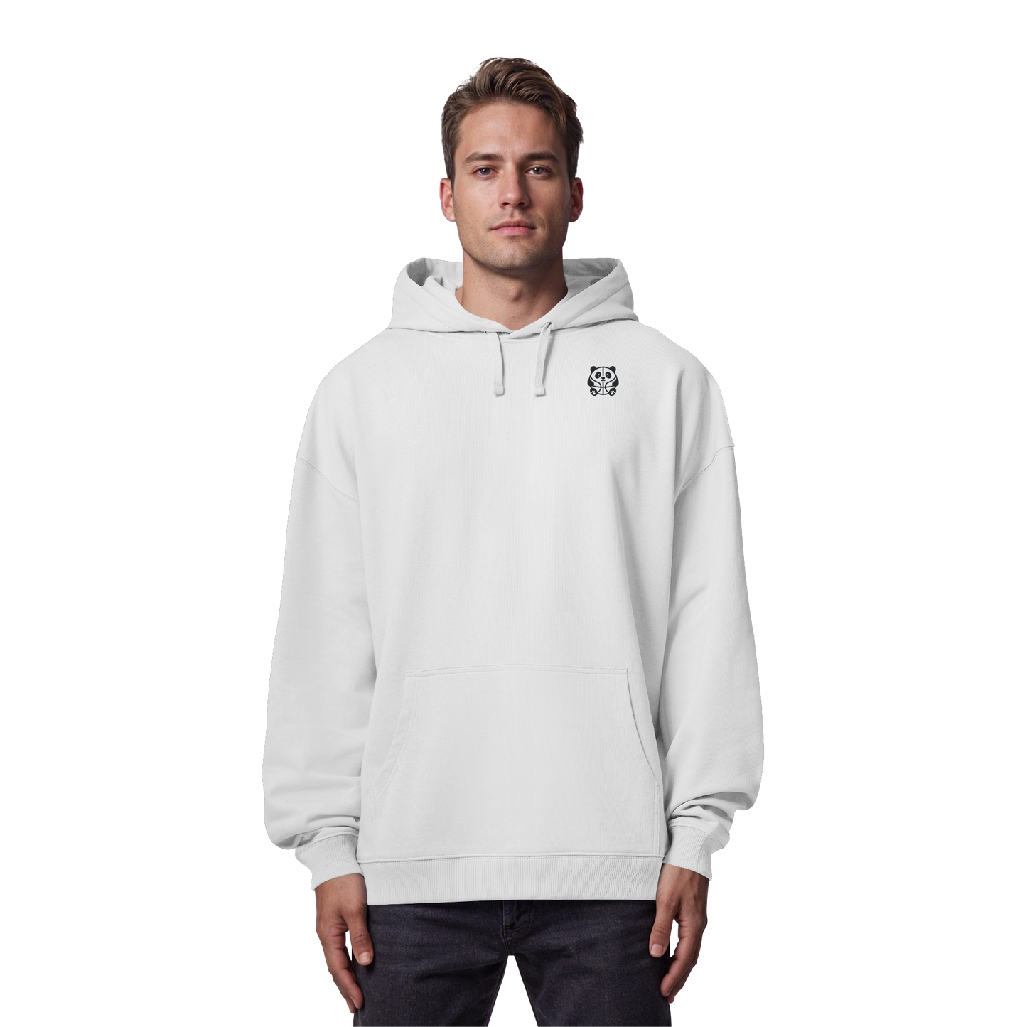 Basketball Panda Backprint - Organic Oversize Hoodie