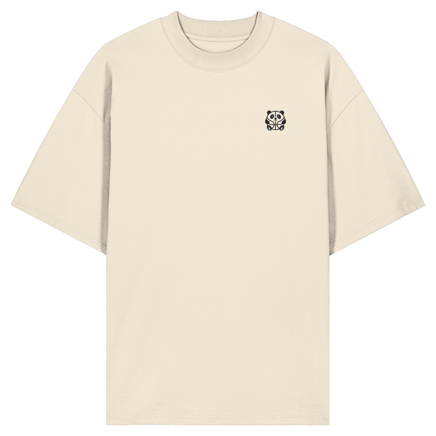 Basketball Panda Backprint - Organic Oversize Shirt
