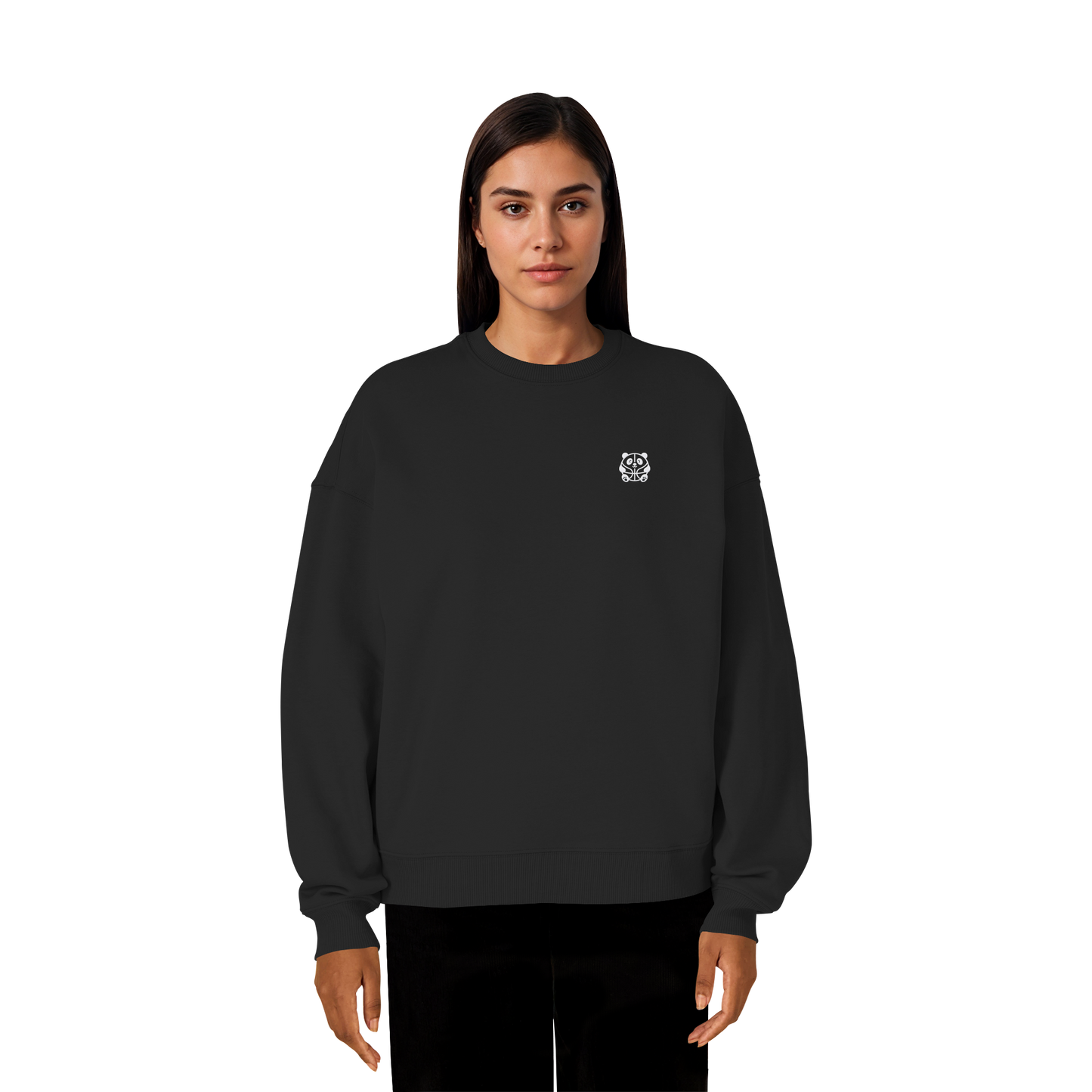 Basketball Panda Backprint - Organic Oversize Sweatshirt