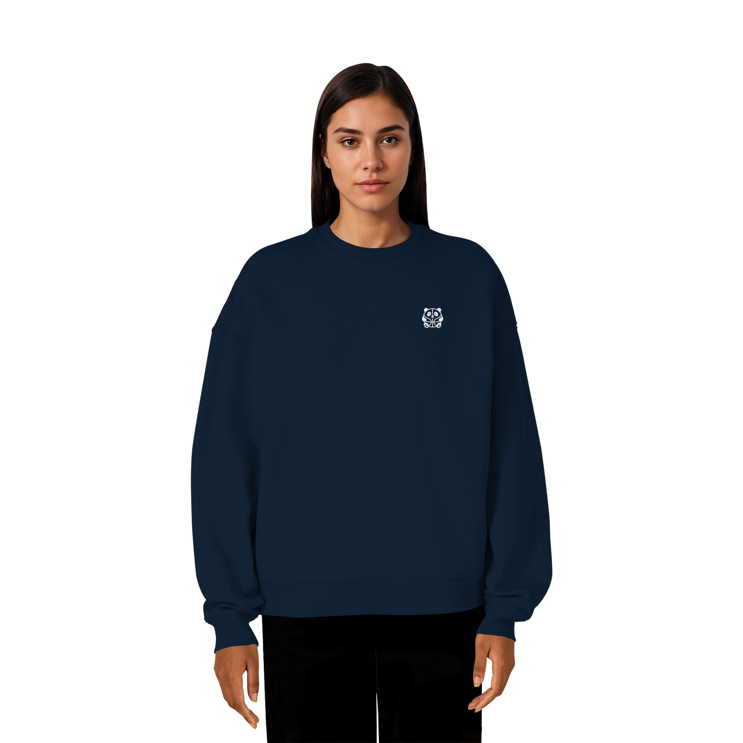 Basketball Panda Backprint - Organic Oversize Sweatshirt