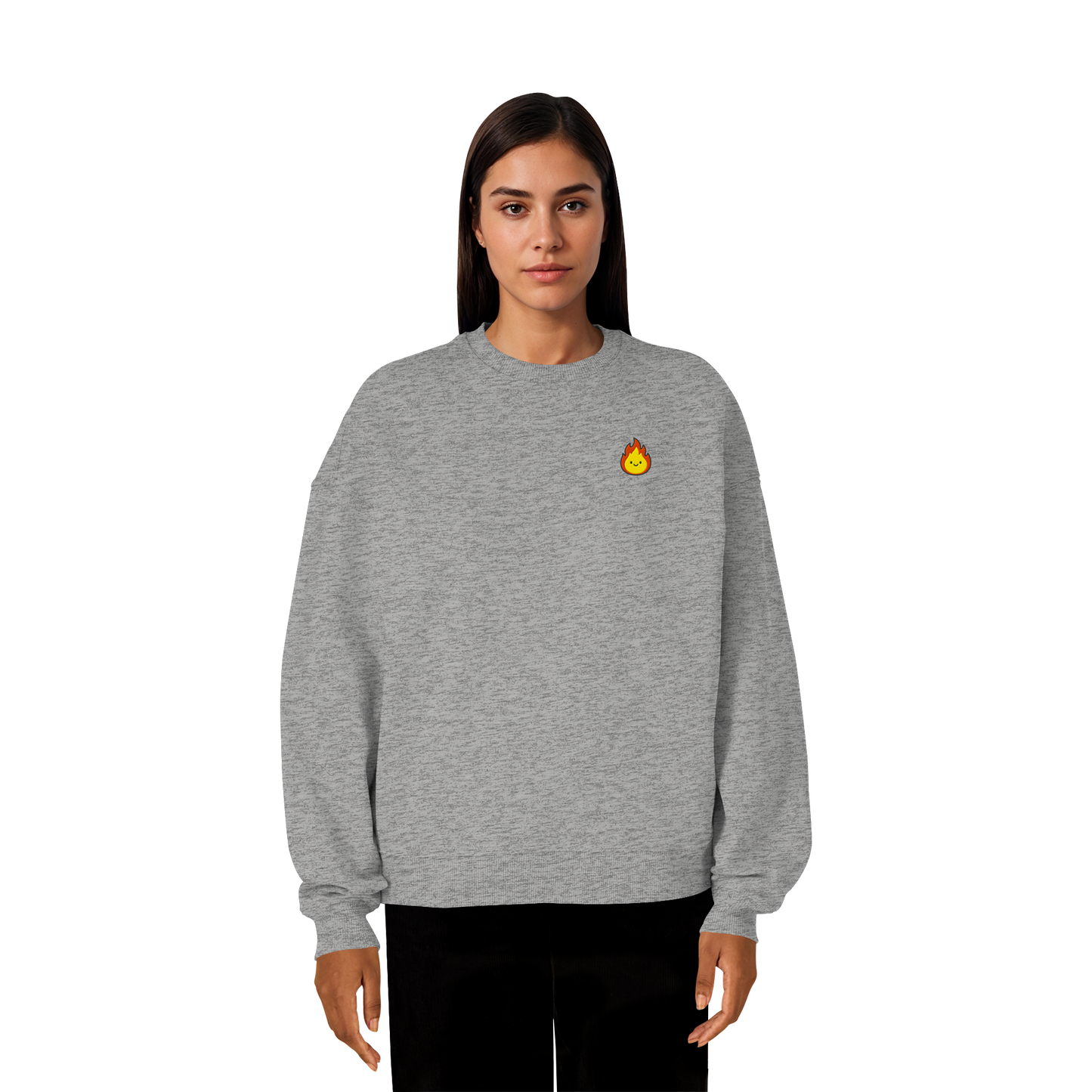 Happy Flame - Organic Oversize Sweatshirt