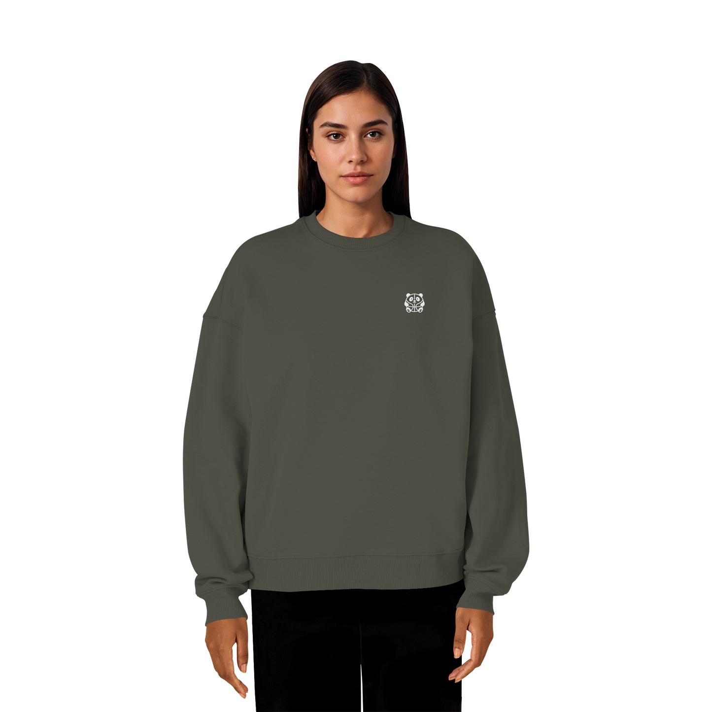 Basketball Panda Backprint - Organic Oversize Sweatshirt