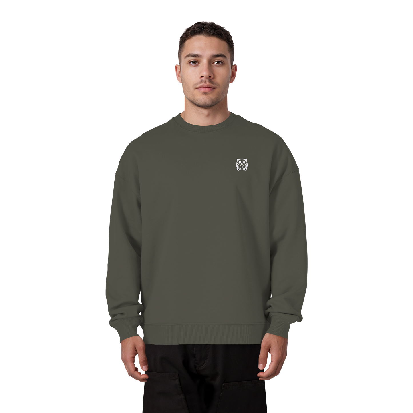 Basketball Panda Backprint - Organic Oversize Sweatshirt