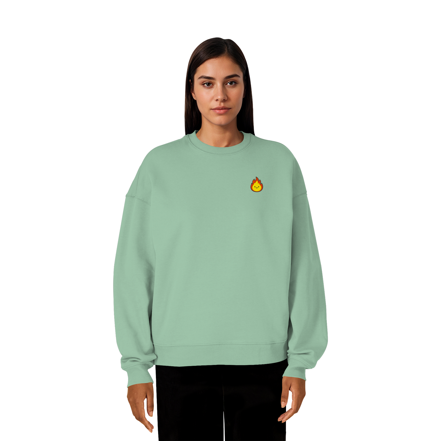 Happy Flame - Organic Oversize Sweatshirt