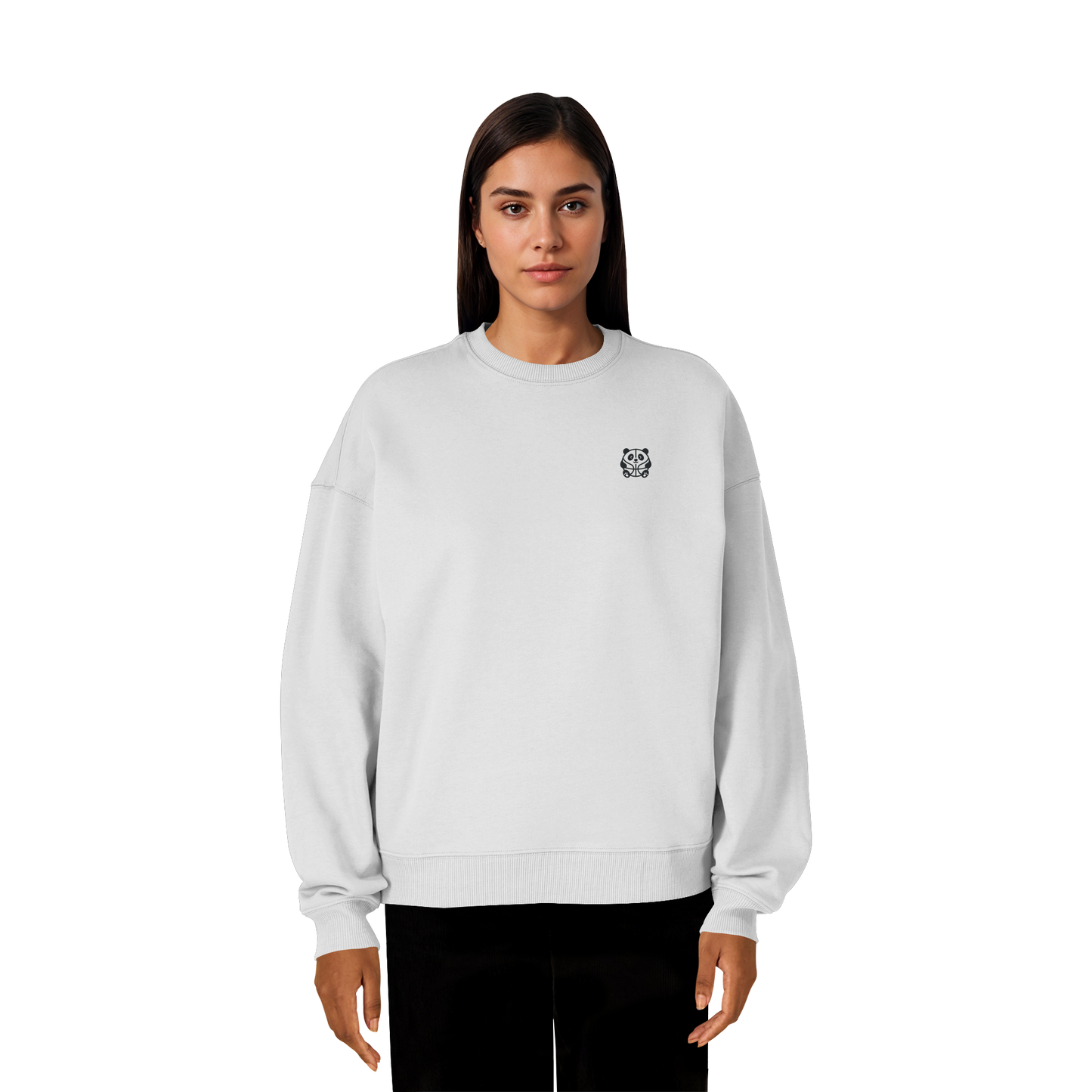 Basketball Panda Backprint - Organic Oversize Sweatshirt