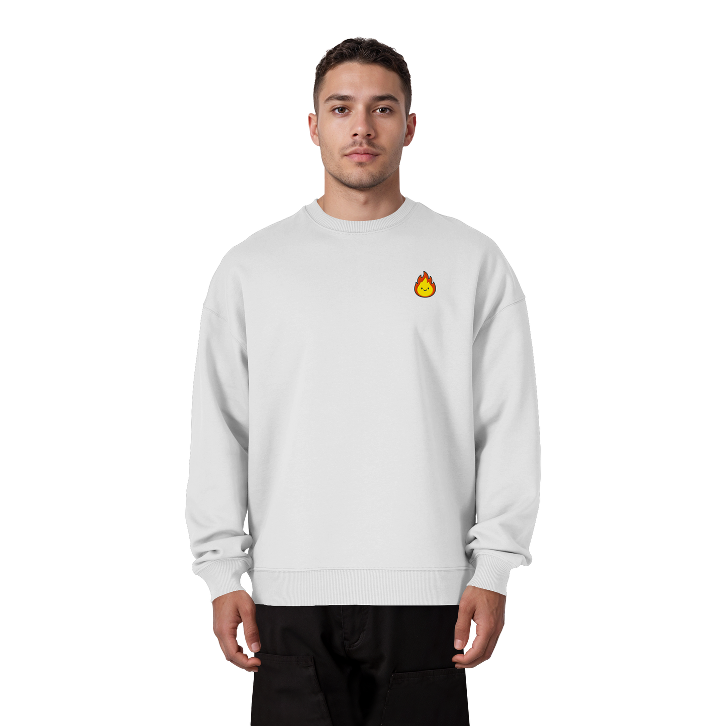Happy Flame - Organic Oversize Sweatshirt