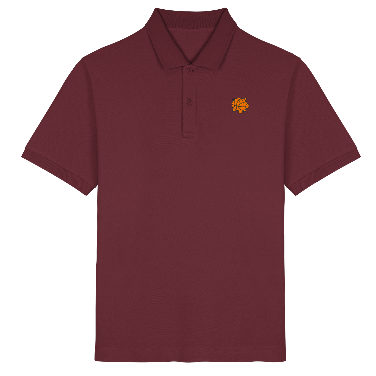 Basketball Piggy - Organic Poloshirt