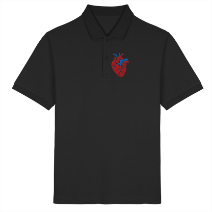 Anatomisch korrektes Herz - Organic Poloshirt