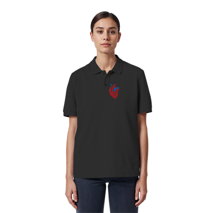 Anatomisch korrektes Herz - Organic Poloshirt