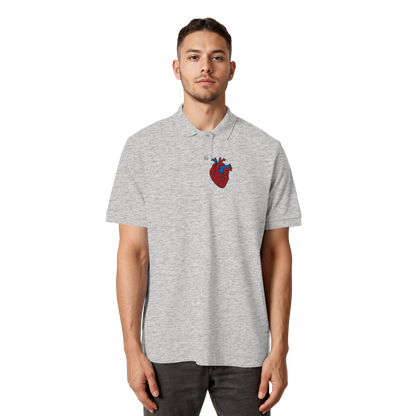 Anatomisch korrektes Herz - Organic Poloshirt
