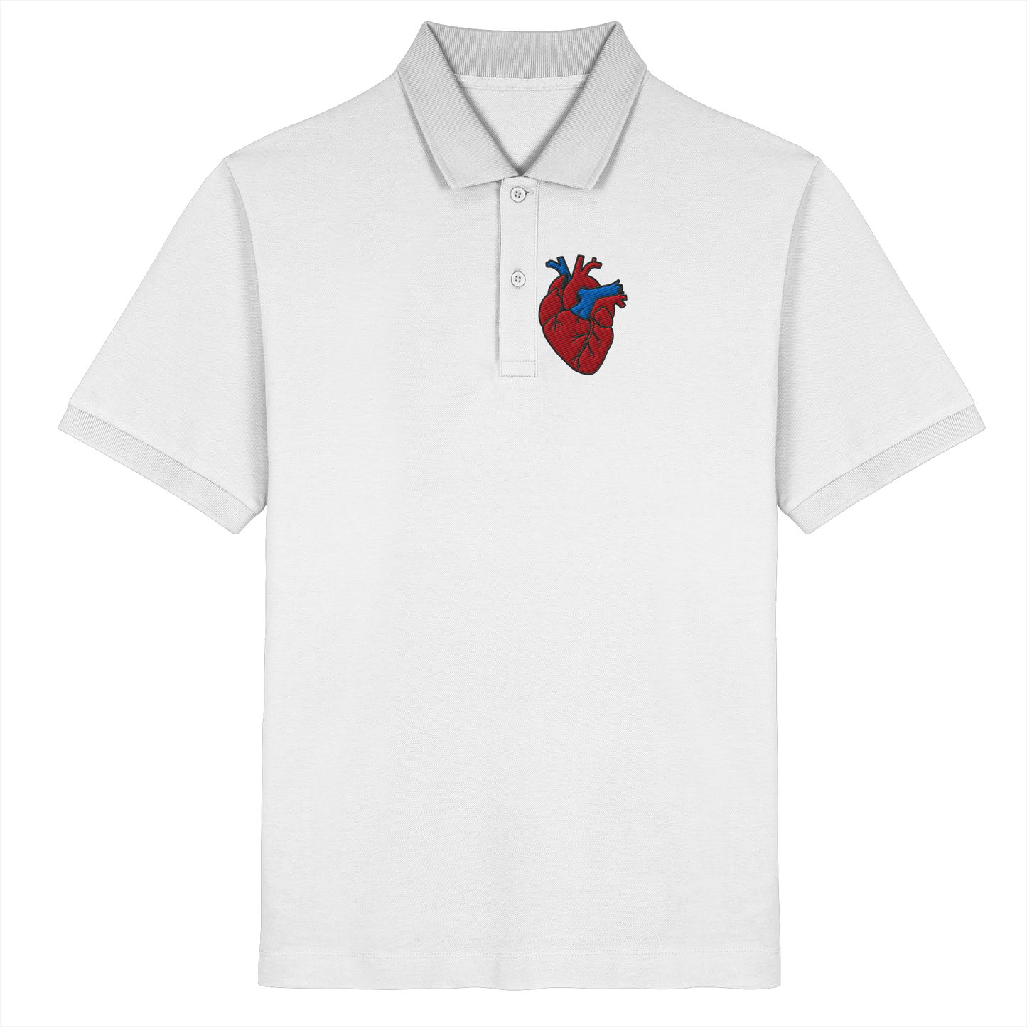 Anatomisch korrektes Herz - Organic Poloshirt