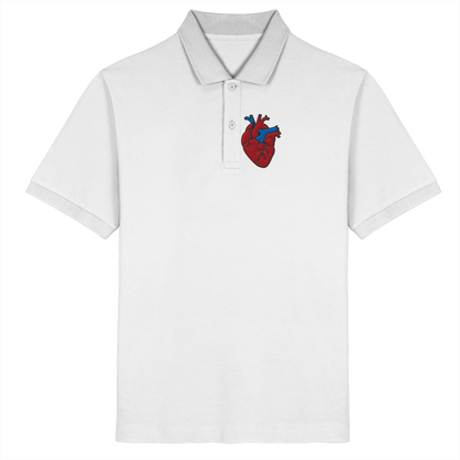 Anatomisch korrektes Herz - Organic Poloshirt
