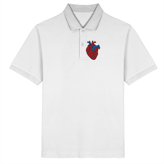 Anatomisch korrektes Herz - Organic Poloshirt