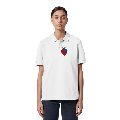Anatomisch korrektes Herz - Organic Poloshirt