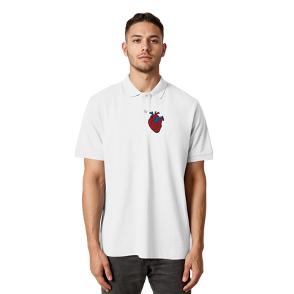 Anatomisch korrektes Herz - Organic Poloshirt