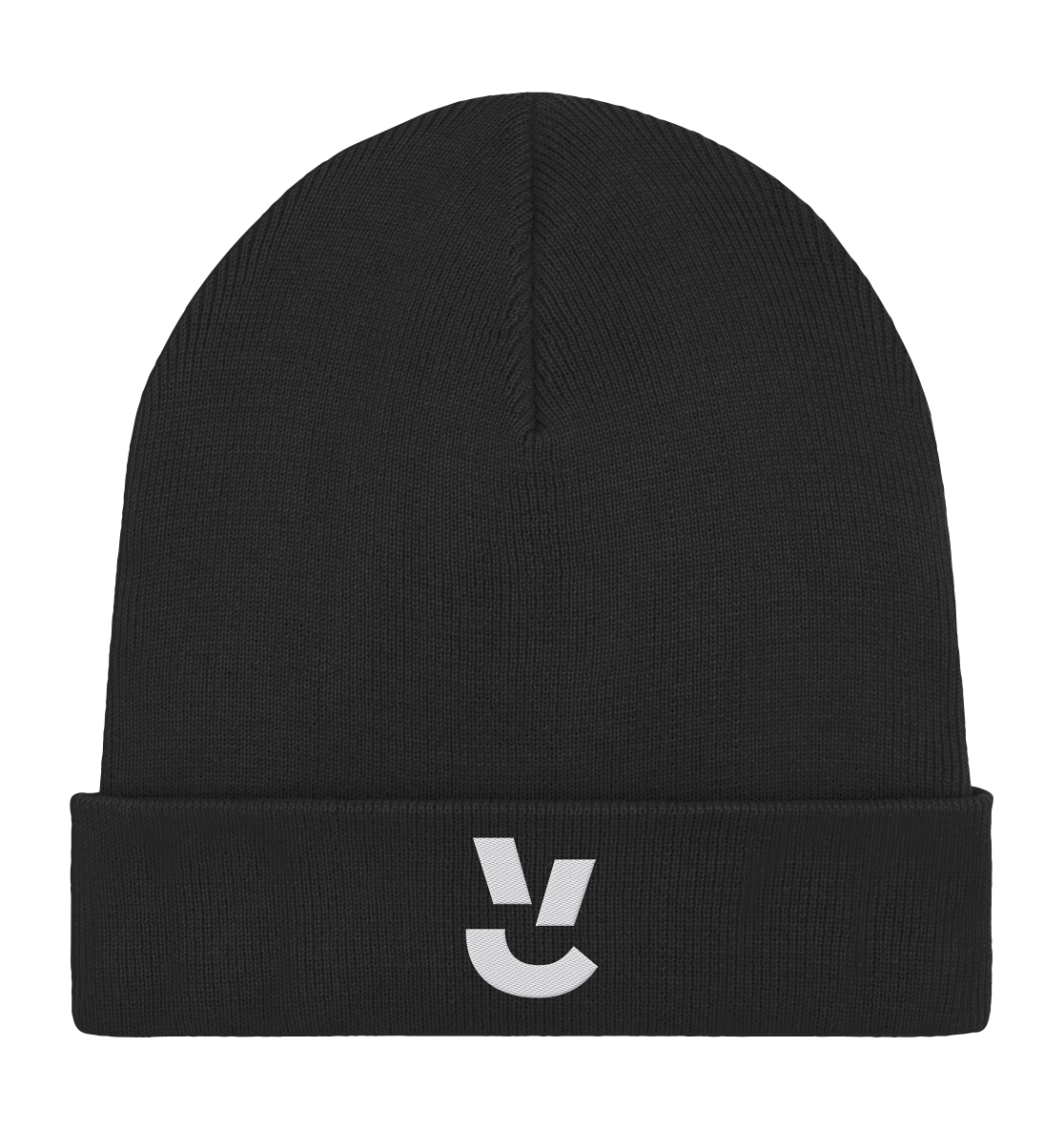 Codistry Logo Weiß - Organic Rib Beanie