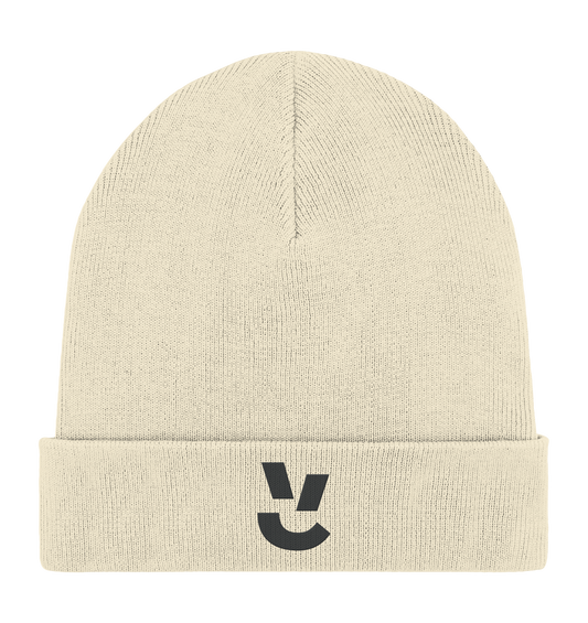 Codistry Logo Schwarz - Organic Rib Beanie