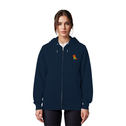 Rainbow Dino - Organic Zipper