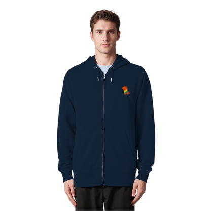 Rainbow Dino - Organic Zipper